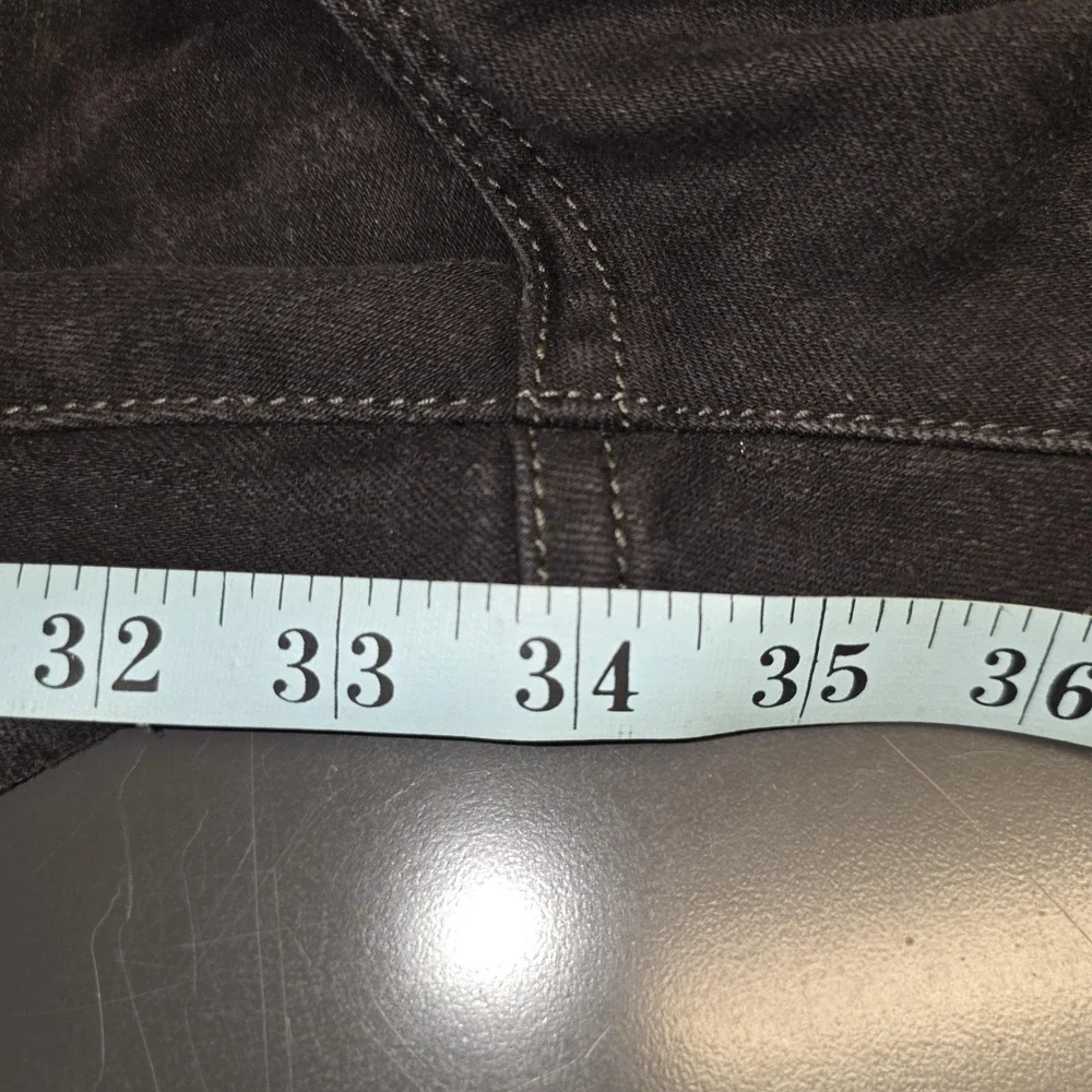True Religion Jeans Mens 36x34 Black Rocco Relaxed Skinny Charcoal Wash Stretch